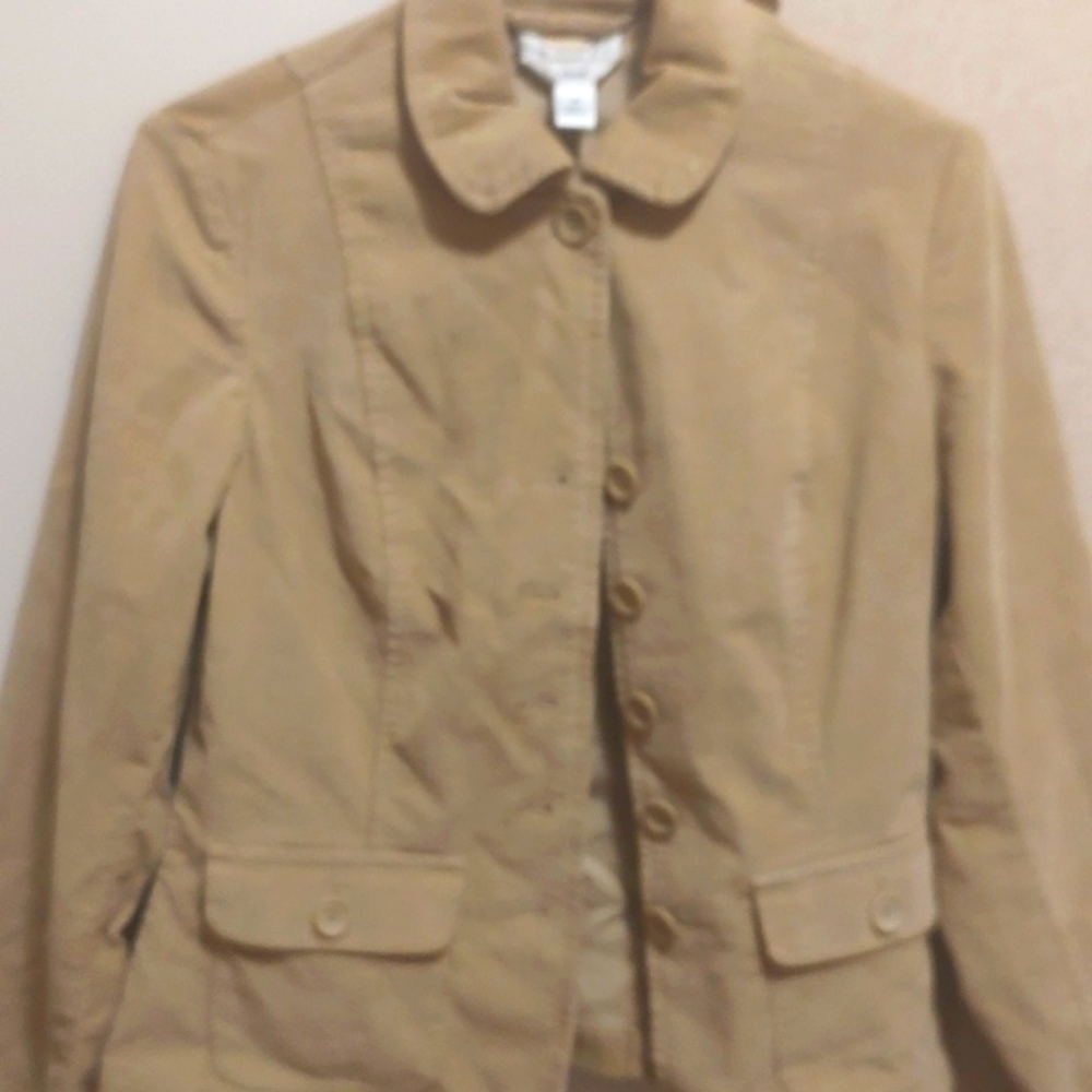 Talbot's Women's Vintage Tan Camel Corduroy Blazer Size 6